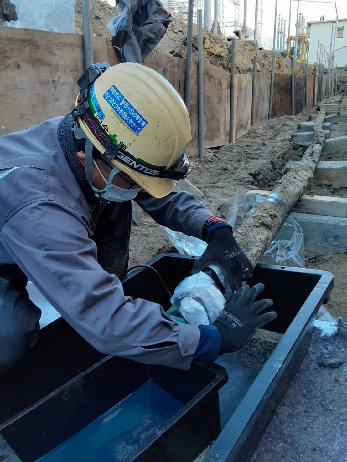 7.7KV OF ケーブル撤去⼯事